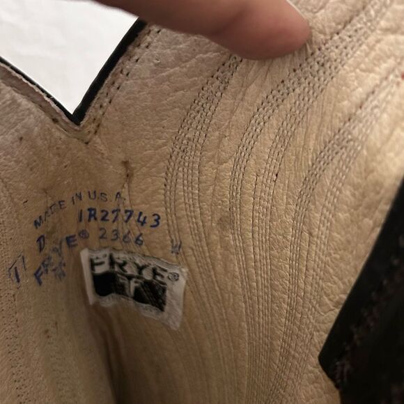 FRYE Black Western Cowboy Boots – Made in USA – Size 11D - Picture 9 of 10